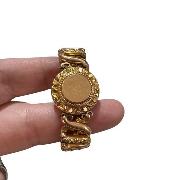 Vintage Monogram American Queen Childs Sweetheart Expansion Bracelet- 1930s RARE - Picture 6 of 10